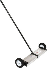 Mag-Mate - 24" Long Push Magnetic Sweeper with Wheels - 5" Wide x 5" High x 48" Long, 6" Wheel Diam, 2" Clearance - Exact Tooling