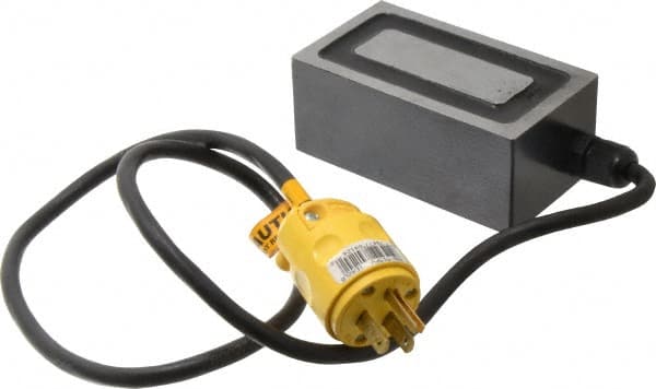 Mag-Mate - 4-1/2" Long, 27 Watts, 910 Lb Max Magnetic Pull Electromagnet - 1/4-20 Thread, 120 AC Output Voltage - Exact Tooling