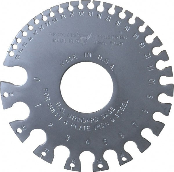 PEC Tools - #36 Steel Wire and Sheet Metal Gage - Use with Uncoated Sheet and Plate Iron and Steel - Exact Tooling