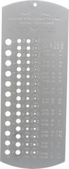 PEC Tools - #60 Wire to #1 Wire Hole Size Drill Gage - 60 Holes - Exact Tooling
