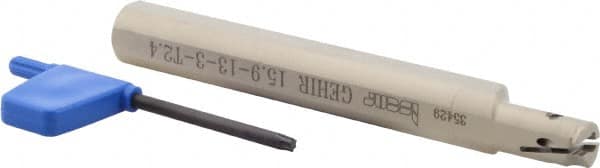 Iscar - GEHI, Internal, Right Hand, 0.094" Max Depth of Cut, 0.095 to 1/8" Groove Width, Indexable Grooving Tool Holder - GEMI.., GEPI.. Insert Compatibility, 5/8" Shank Width, 5" OAL, Through Coolant - Exact Tooling