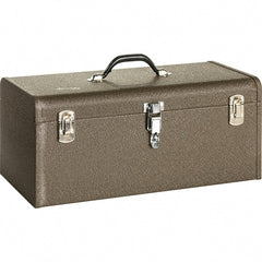 Kennedy - 1 Tray Tool Box - 20-1/8" Wide x 7-1/8" Deep x 7-1/4" High, Steel, Brown - Exact Tooling