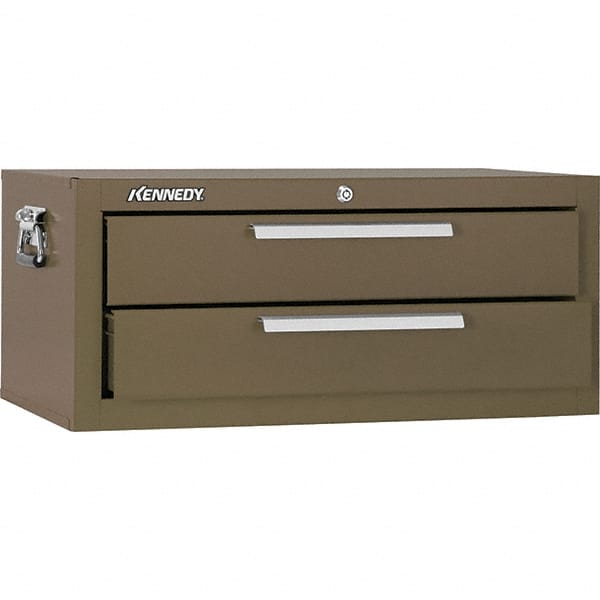Kennedy - 2 Drawer Brown Drawer Chest Base - 26-5/8" Wide x 11-3/4" High x 12-1/2" Deep, Use with Models 263, 266, 360 Chests & 27", 29", 34" Roller Cabs - Exact Tooling