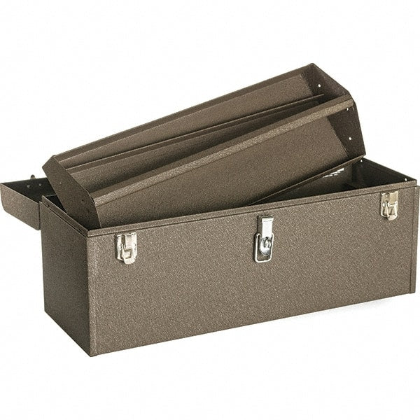 Kennedy - Tool Box - 24-1/8" Wide x 8-5/8" Deep x 9-3/4" High, Steel, Brown - Exact Tooling