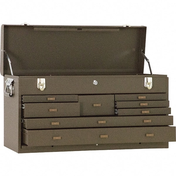 Kennedy - 8 Drawer Machinist's Tool Chest - 26-3/4" Wide x 8-1/2" Deep x 13-5/8" High, Black - Exact Tooling