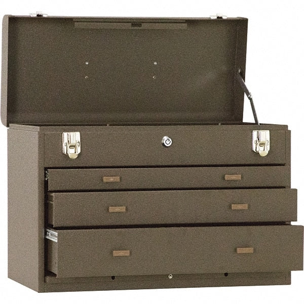 Kennedy - 3 Drawer Tool Chest - 20-1/8" Wide x 8-1/2" Deep x 13-5/8" High, Steel, Brown - Exact Tooling