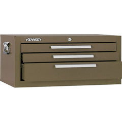 Kennedy - 3 Drawer Brown Drawer Chest Base - 26-5/8" Wide x 11-3/4" High x 12-1/2" Deep, Use with Models 263, 266, 360 Chests & 27", 29", 34" Roller Cabs - Exact Tooling