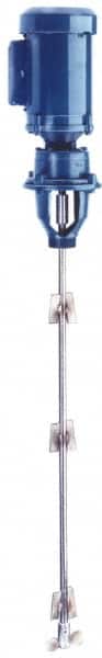 Neptune Mixer - 40 psi Air Pressure, 1/2 hp, Coupling and Flange Mount, Air Powered Mixer - 41 Inch Long Shaft, 316 Stainless Steel Shaft, 430 RPM, Compatible with IBC Container - Exact Tooling