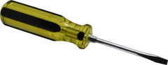 Stanley - Standard Slotted Screwdriver - Round Shank, Acetate Handle - Exact Tooling