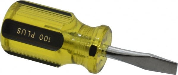 Stanley - Standard Slotted Screwdriver - Round Shank, Acetate Handle - Exact Tooling