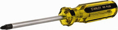 Stanley - #2, 8-1/4" OAL, Standard Phillips Screwdriver - 4" Blade Length, Round Shank, Acetate Handle - Exact Tooling