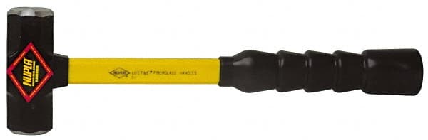 NUPLA - 8 Lb Head, Sledge Hammer - Steel Head, Fiberglass Handle - Exact Tooling