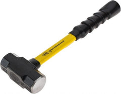 NUPLA - 3 Lb Head, 14" Long Sledge Hammer - Steel Head, Fiberglass Handle - Exact Tooling