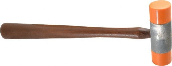 Made in USA - 3/4 Lb Head Plastic Faced Mallet - Wood Handle - Exact Tooling