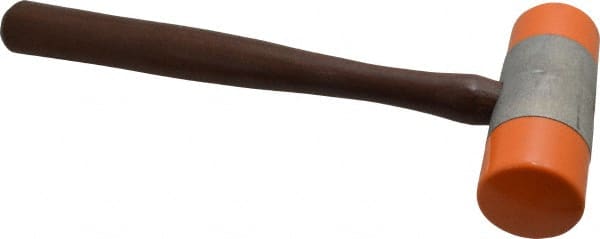 Made in USA - 2 Lb Head Plastic Faced Mallet - Wood Handle - Exact Tooling