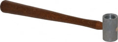 Made in USA - 3/4 Lb Head 1-1/4" Face Plastic Split Head Hammer without Faces - Wood Handle - Exact Tooling