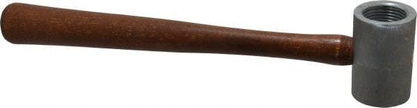 Made in USA - 1 Lb Head 1-1/2" Face Plastic Split Head Hammer without Faces - Wood Handle - Exact Tooling