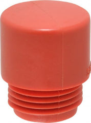 Made in USA - 7/8" Face Diam, Grade Medium, Red Hammer Tip/Face - Vinyl - Exact Tooling