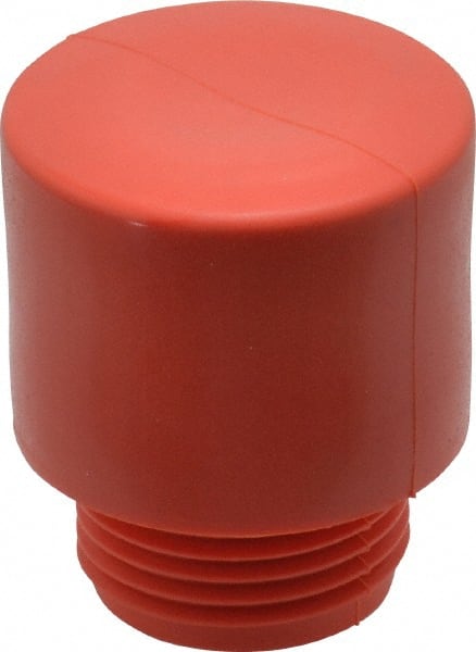 Made in USA - 1-1/2" Face Diam, Grade Medium, Red Hammer Tip/Face - Vinyl - Exact Tooling