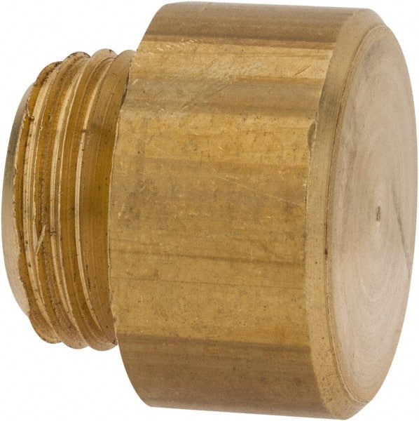 Made in USA - 1" Face Diam, Hammer Tip/Face - Brass - Exact Tooling