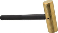 Value Collection - 4 Lb Nonsparking Brass Hammer - 11-3/8" OAL, 1-3/4" Face Diam, Aluminum Handle - Exact Tooling