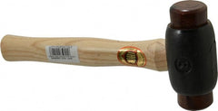 Value Collection - 3 Lb Head 1-3/4" Face Iron Soft Face Hammer - Wood Handle - Exact Tooling