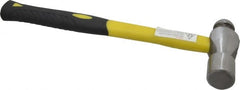 Value Collection - 2 Lb Head Forged Steel Ball Pein Hammer - Fiberglass Handle, 14-1/2" OAL, Fiberglass with Cushion Grip - Exact Tooling