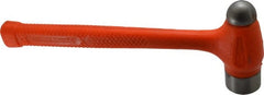Stanley - 2 Lb Head Steel Ball Pein Dead Blow Hammer - Steel Handle, 1-11/16" Face Diam, 13-5/8" OAL, Urethane Covered - Exact Tooling