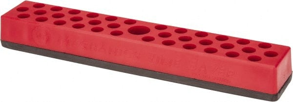 Value Collection - 37 Piece Capacity Magnetic Hex Bit Holder - 1/4" Drive, Red - Exact Tooling