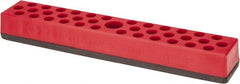 Value Collection - 37 Piece Capacity Magnetic Hex Bit Holder - 1/4" Drive, Red - Exact Tooling