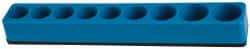 Value Collection - 9 Piece Capacity Magnetic Deep & Shallow Socket Holder - 1/2" Drive, Blue - Exact Tooling