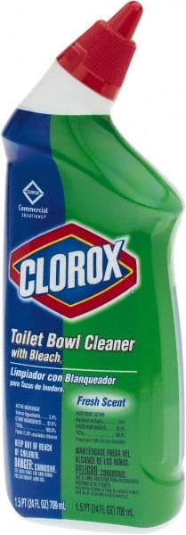 Clorox - 24 oz Bottle Gel Toilet Bowl Cleaner - Bleach Scent, Disinfectant, Nonacidic, Toilet Bowl - Exact Tooling