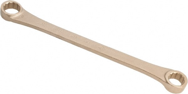 Ampco - 3/4" x 7/8" 12 Point Offset Box Wrench - Double End, 12-1/4" OAL, Aluminum Bronze - Exact Tooling