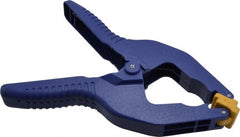 Irwin - 3" Jaw Opening Capacity, 3" Throat Depth, Spring Clamp - Resin Body, Resin Handle, Resin Tip - Exact Tooling