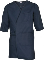 PRO-SAFE - Size M Navy Blue Smock with 5 Pockets - Polyester and Cotton, Buttonless and Ties In Back - Exact Tooling