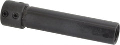 Scientific Cutting Tools - 1/4" ID x 5/8" OD Boring & Grooving Bar Holder - 3-1/4" OAL, 3/4" Head Diam, Through Coolant, Series QHC - Exact Tooling