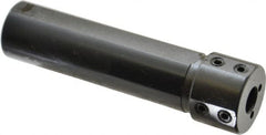 Scientific Cutting Tools - 5/16" ID x 3/4" OD Boring & Grooving Bar Holders - 3-1/4" OAL, 0.87" Head Diam, 3/8-18 NPT, Through Coolant, Series QHC - Exact Tooling