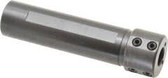 Scientific Cutting Tools - 3/8" ID x 3/4" OD Boring & Grooving Bar Holders - 3-1/4" OAL, 0.87" Head Diam, 3/8-18 NPT, Through Coolant, Series QHC - Exact Tooling