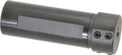 Scientific Cutting Tools - 3/16" ID x 1" OD Boring & Grooving Bar Holders - 3-1/4" OAL, 1.12" Head Diam, 1/2-14 NPT, Through Coolant, Series QHC - Exact Tooling