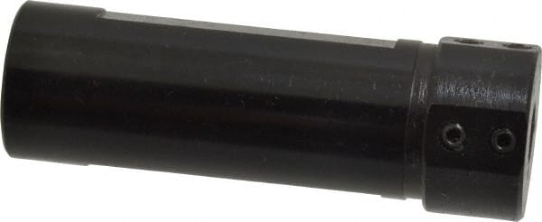 Scientific Cutting Tools - 3/8" ID x 1" OD Boring & Grooving Bar Holders - 3-1/4" OAL, 1.12" Head Diam, 1/2-14 NPT, Through Coolant, Series QHC - Exact Tooling