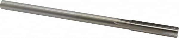 Alvord Polk - 7/16" High Speed Steel 6 Flute Chucking Reamer - Straight Flute, 0.373" Straight Shank, 1-3/4" Flute Length, 7" OAL - Exact Tooling