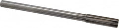 Alvord Polk - 43/64" High Speed Steel 8 Flute Chucking Reamer - Straight Flute, 9/16" Straight Shank, 2-1/4" Flute Length, 9" OAL - Exact Tooling