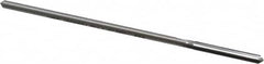 Alvord Polk - #29 High Speed Steel 4 Flute Chucking Reamer - Straight Flute, 0.1275" Straight Shank, 1" Flute Length, 4" OAL - Exact Tooling