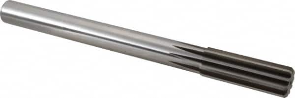 Alvord Polk - 25mm High Speed Steel 10 Flute Chucking Reamer - Straight Flute, 7/8" Straight Shank, 2-3/4" Flute Length, 10-1/2" OAL - Exact Tooling