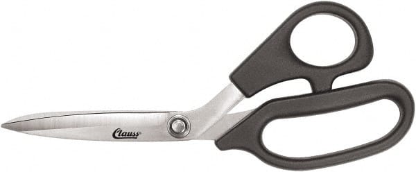 Clauss - 5" LOC, 8-1/2" OAL Stainless Steel Bent Shears - Plastic Offset Handle, For Paper, Fabric - Exact Tooling