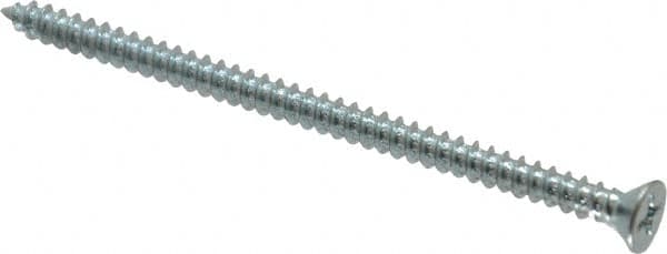 Value Collection - #8 Flat Head Phillips Sheet Metal Screw - Steel, 3" OAL, Grade 2 - Exact Tooling