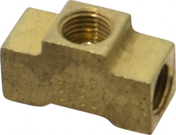 Eaton - 3/16" Tube OD, 45° Brass Flared Tube Inverted Union Tee - Flare x Flare x Flare Ends - Exact Tooling