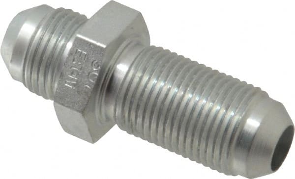 Eaton - 1/2" Tube OD, 37° Steel Flared Tube Bulkhead Union - Flare x Flare Ends - Exact Tooling
