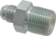 Eaton - 3/8" Tube OD, 37° Steel Flared Tube Male Connector - 1/2 NPT, Flare x MNPT Ends - Exact Tooling