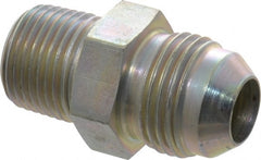 Eaton - 1/2" Tube OD, 37° Steel Flared Tube Male Connector - 3/8 NPT, Flare x MNPT Ends - Exact Tooling